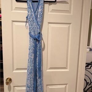 Diane Von Furstenberg Blue Knit Top